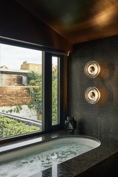 Tom Dixon 'Press Surface' Small Clear Round Glass Indoor/Outdoor Wall Light