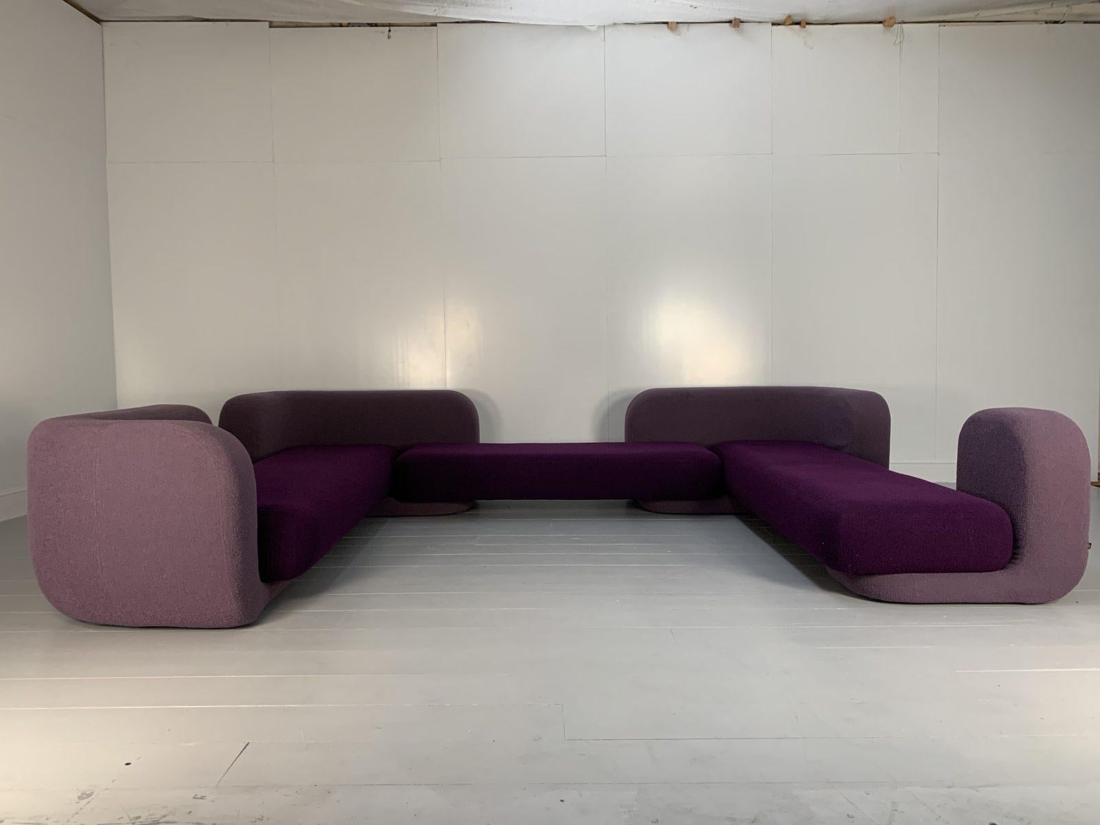 Contemporary Tom Dixon “Soft” Sofa, 10-Seat Sofa, Made by George Smith, in Bouclé Wool
