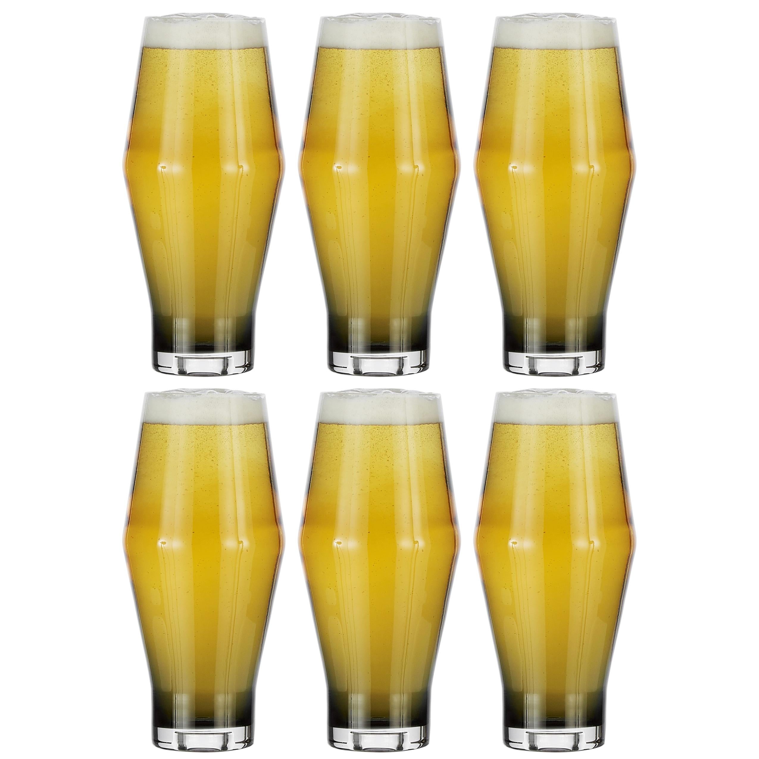 Tom Dixon Tank Beer Glasses Black, Set of 6