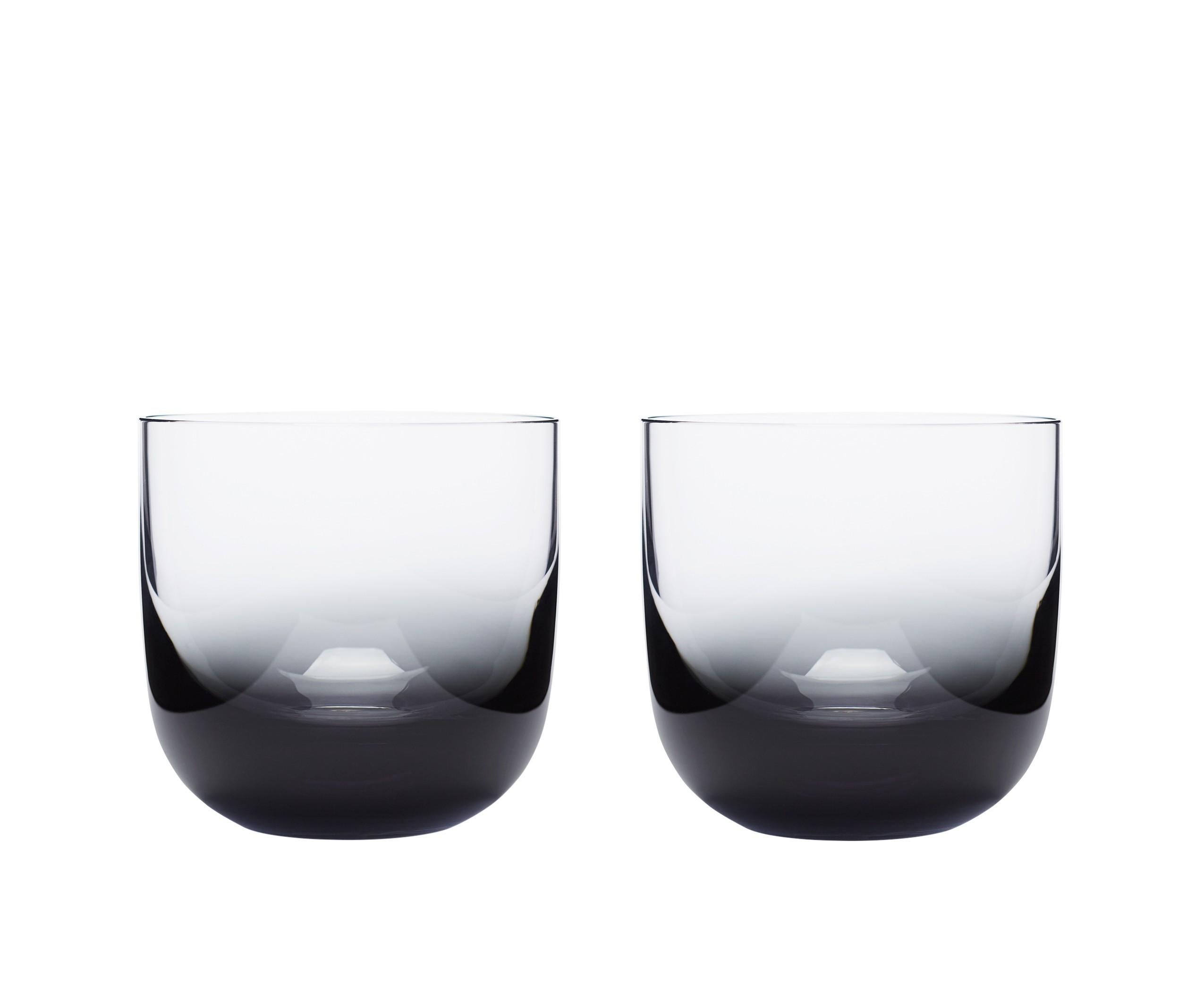 In black, tank sets a mysterious and indulgent tone to our glassware collection. Created through a technically demanding fusion of clear and solid black glass, Tank is mouth-blown into the graphic forms for timeless tabletop architecture.

The