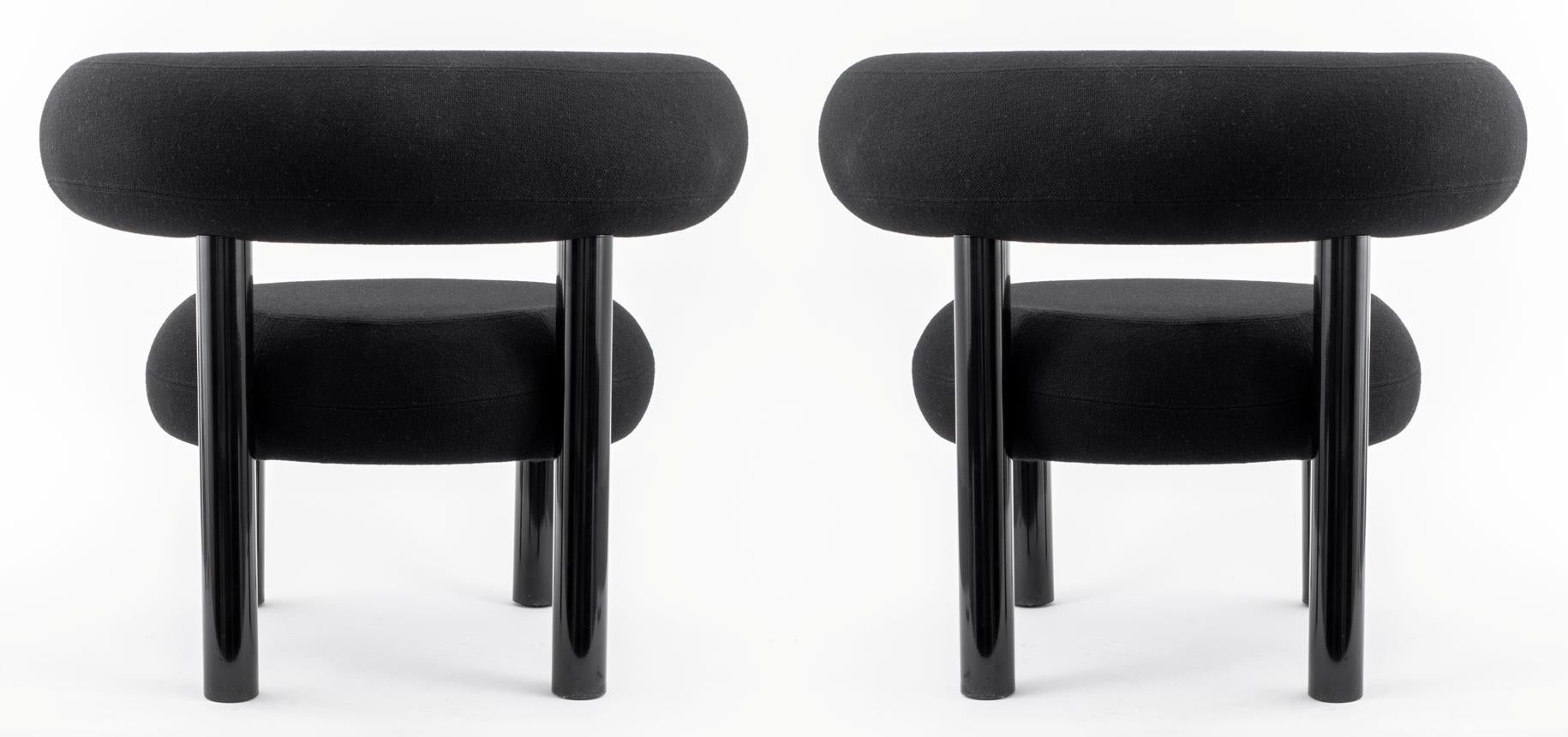 Tom Dixon Upholstered Fat Lounge Chairs, Pair In Good Condition In New York, NY
