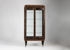 Tom Dixon, Vertical Vitrine Cabinet in Bronze, Glass & Steel, UK, Circa 1995