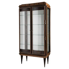 Tom Dixon, Vertical Vitrine Cabinet in Bronze, Glass & Steel, UK, Circa 1995