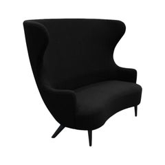 Used Tom Dixon Wingback Black Leg Hallingdal 65 Sofa, Two-Seat Loveseat, George Smith