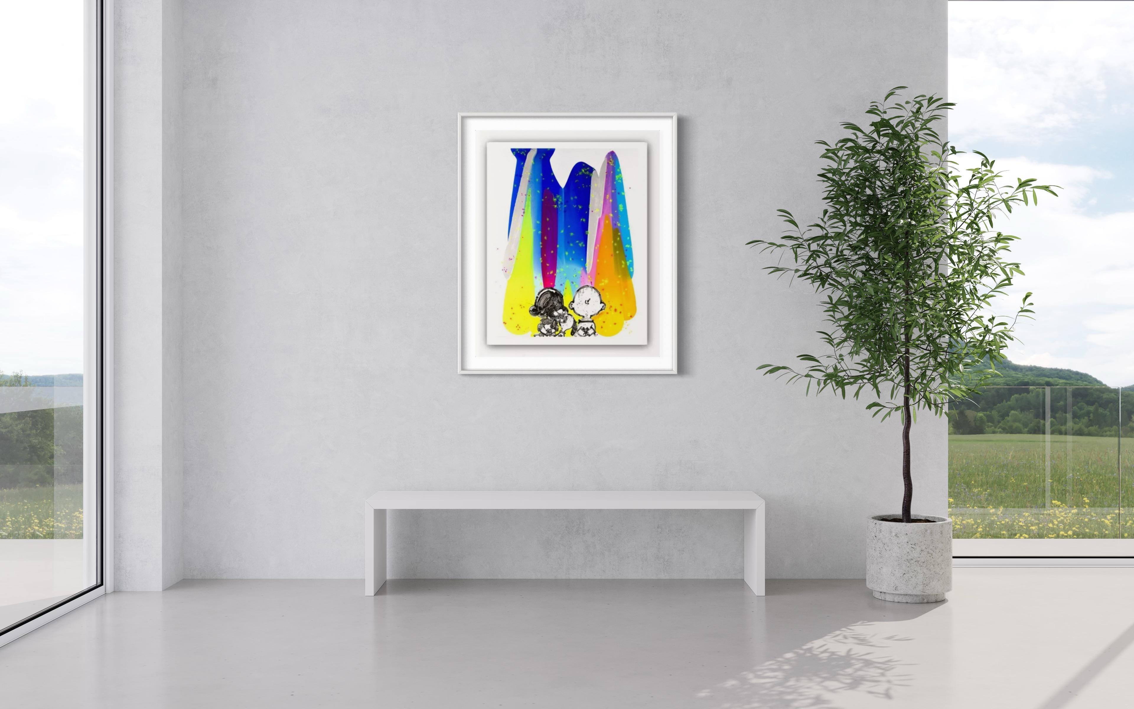 'Reach for the Stars'
 
The stars that play, flicker, and dance across the deep dark skies of the calm Tahitian nights offer us visual constructions of hope. As our studio nighttime activity, like young children, our visual awareness grows