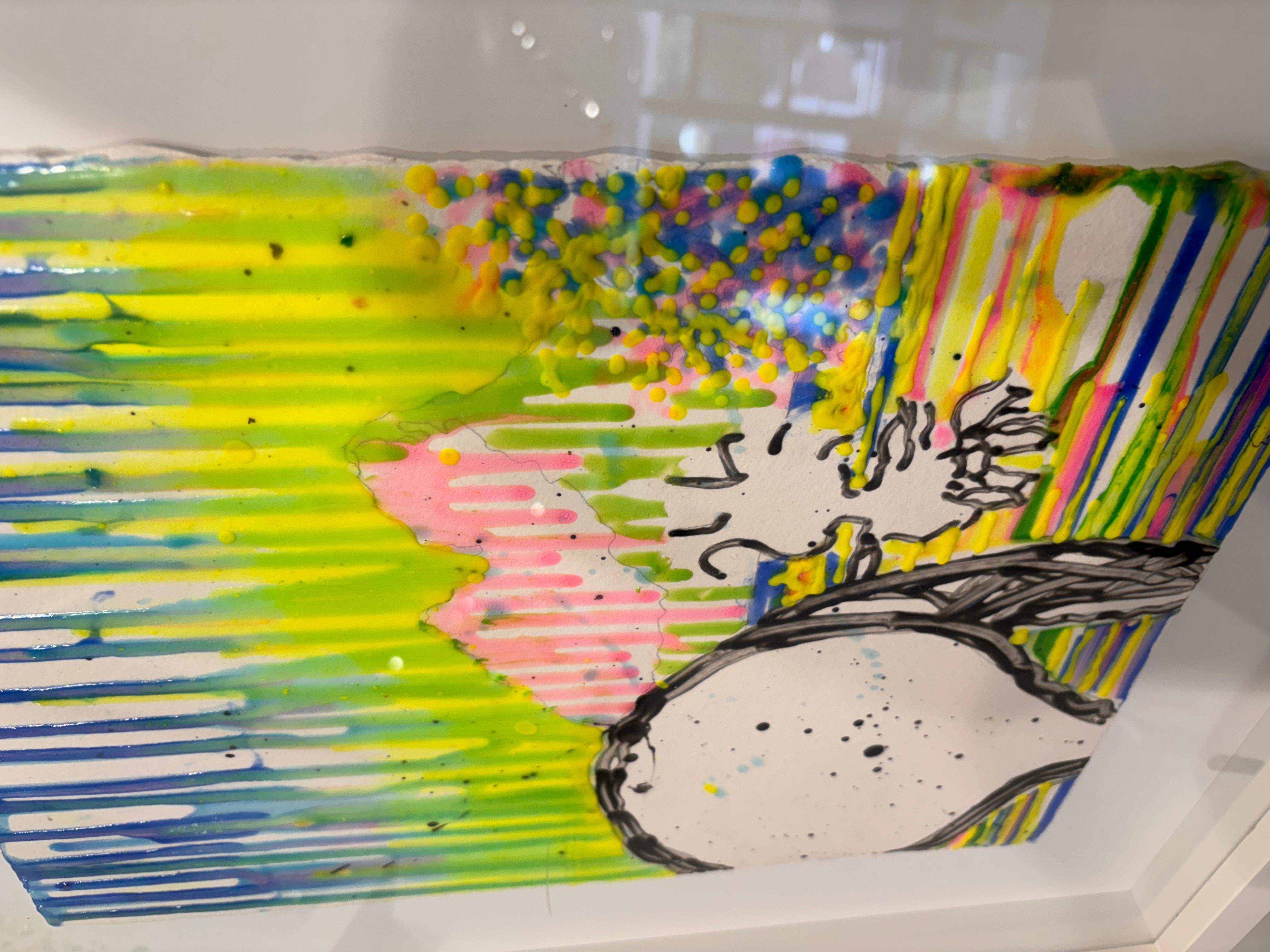 Room With A View, No.5 - Beige Abstract Painting by Tom Everhart