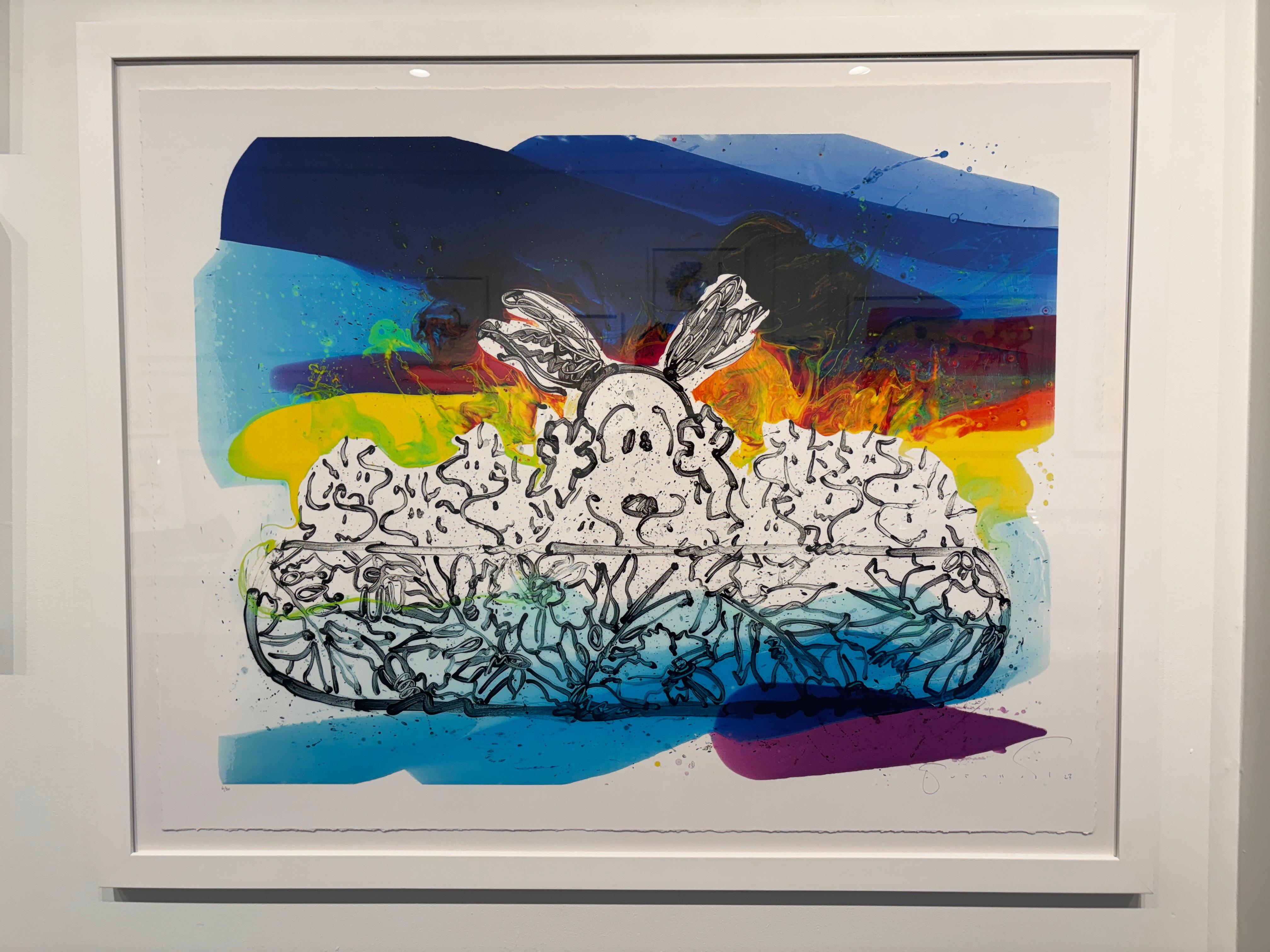 Tom Everhart Abstract Print - Floating with my Homies