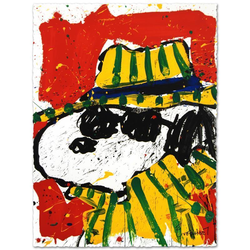 Tom Everhart Figurative Print - "It's the Hat That Makes the Dude" Limited Edition Hand Pulled Original Lithogra
