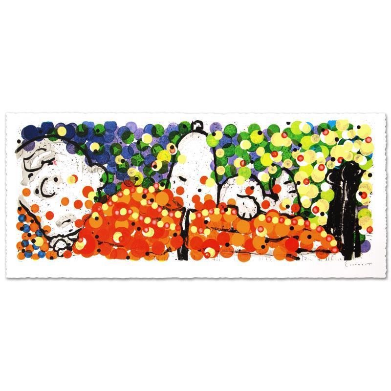 Tom Everhart Figurative Print - "Pillow Talk" Limited Edition Hand Pulled Original Lithograph