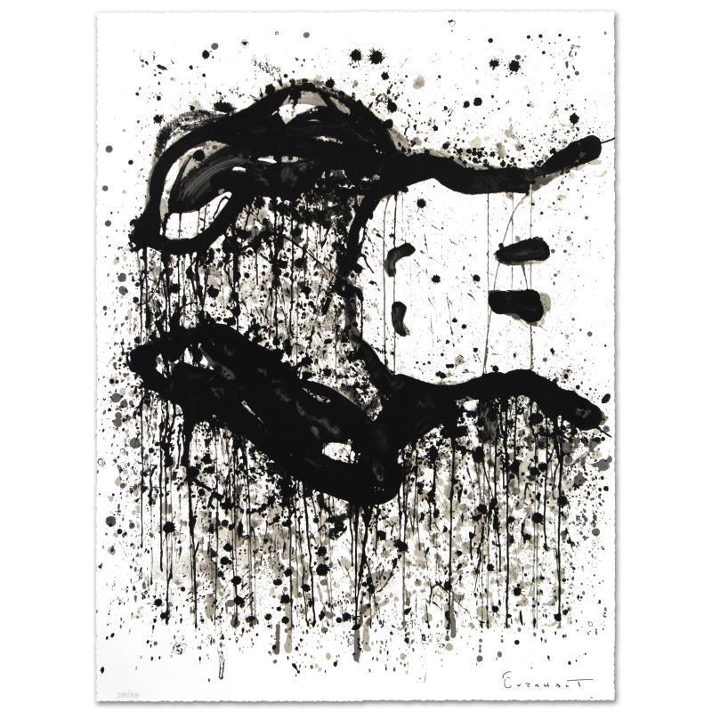 Tom Everhart Figurative Print - "Watchdog 9 O'Clock" Limited Edition Hand Pulled Original Lithograph