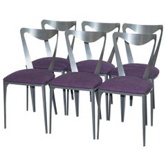 Tom Faulkner 6 Tiffany Chairs Stunning Sculptural Lines Anodized Steel