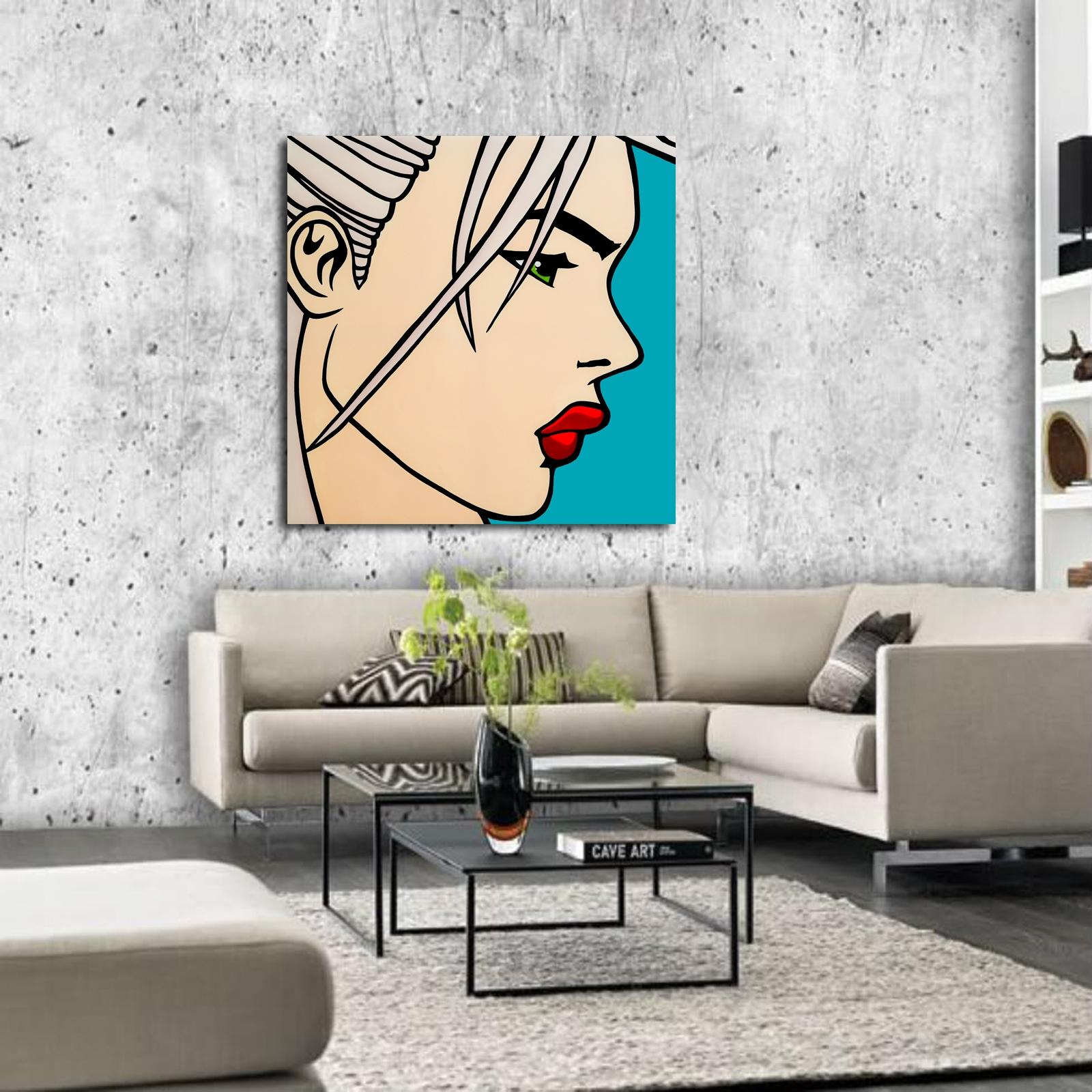 The best in original abstract art, pop art, modern art, sculpture and modern paintings. Large paintings using bright colors and bold lines that make you smile.   ARTIST: Thomas C. Fedro  TITLE: Never Too Late  SIZE: 36