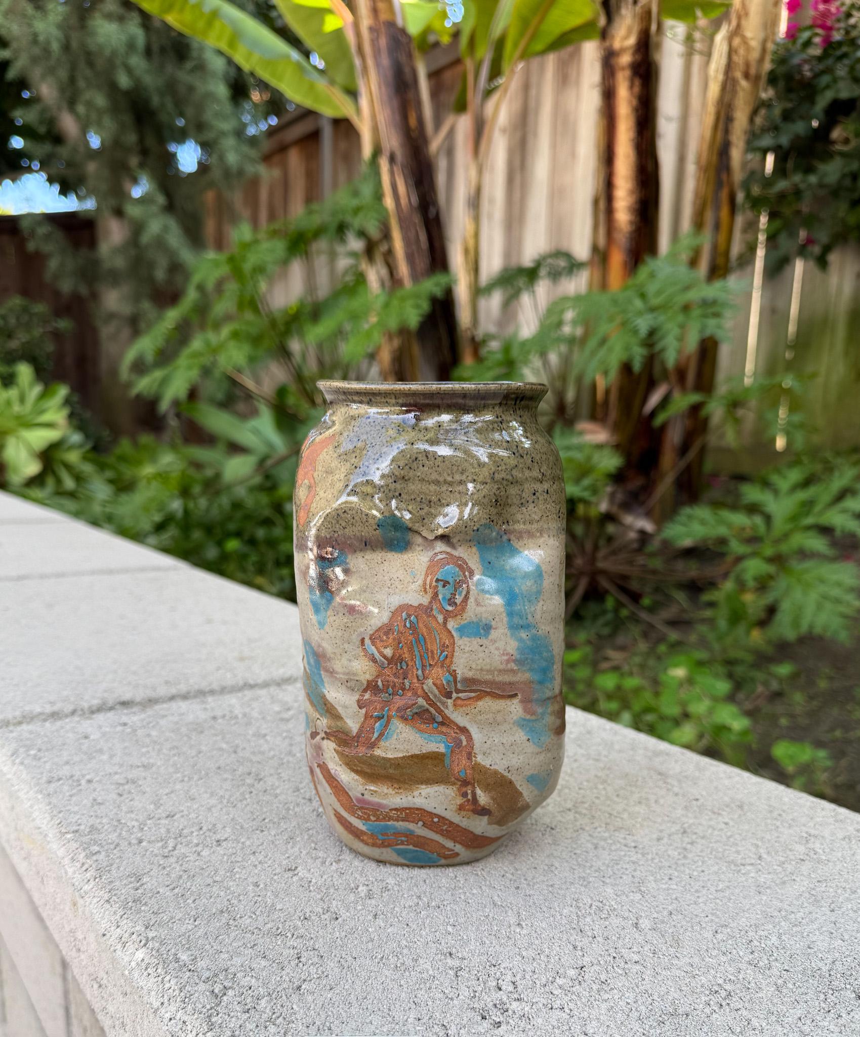 Moderno Vaso in ceramica Tom Ferguson, Stati Uniti, anni '90 in vendita