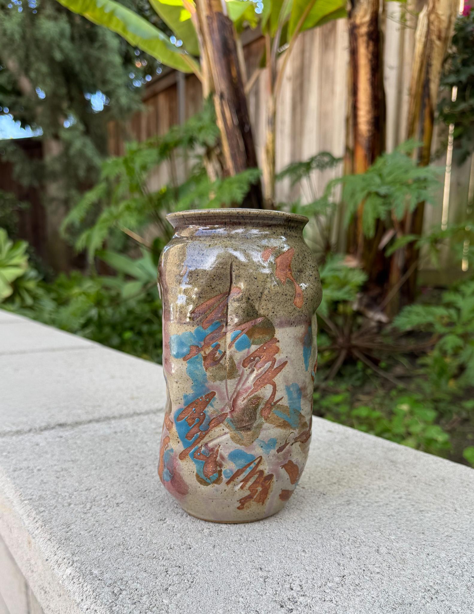 Smaltato Vaso in ceramica Tom Ferguson, Stati Uniti, anni '90 in vendita