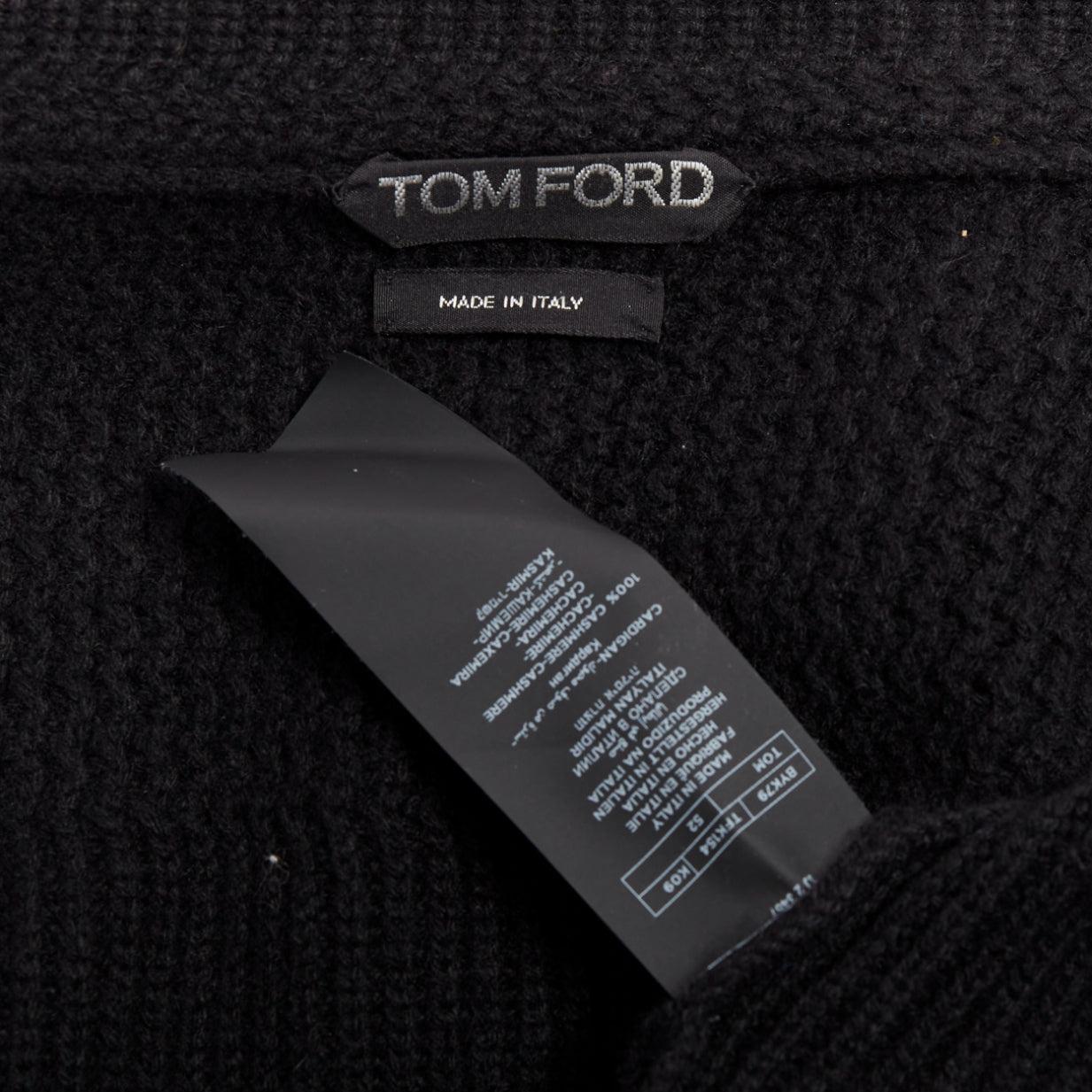 TOM FORD 100% cachemire pull col châle cardigan IT52 L en vente 4