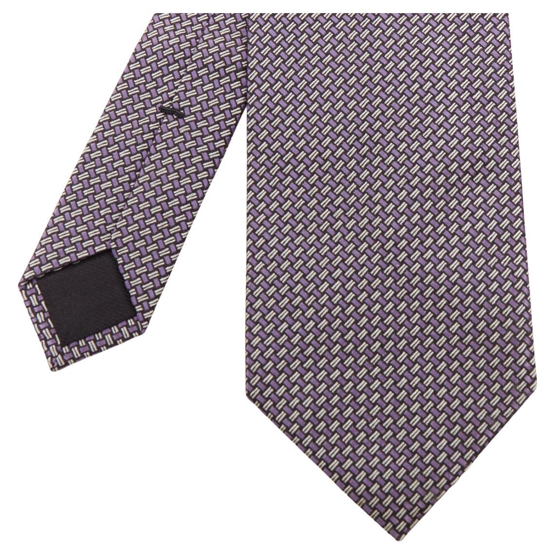 TOM FORD 100% mulberry purple silk woven jacquard formal dress tie