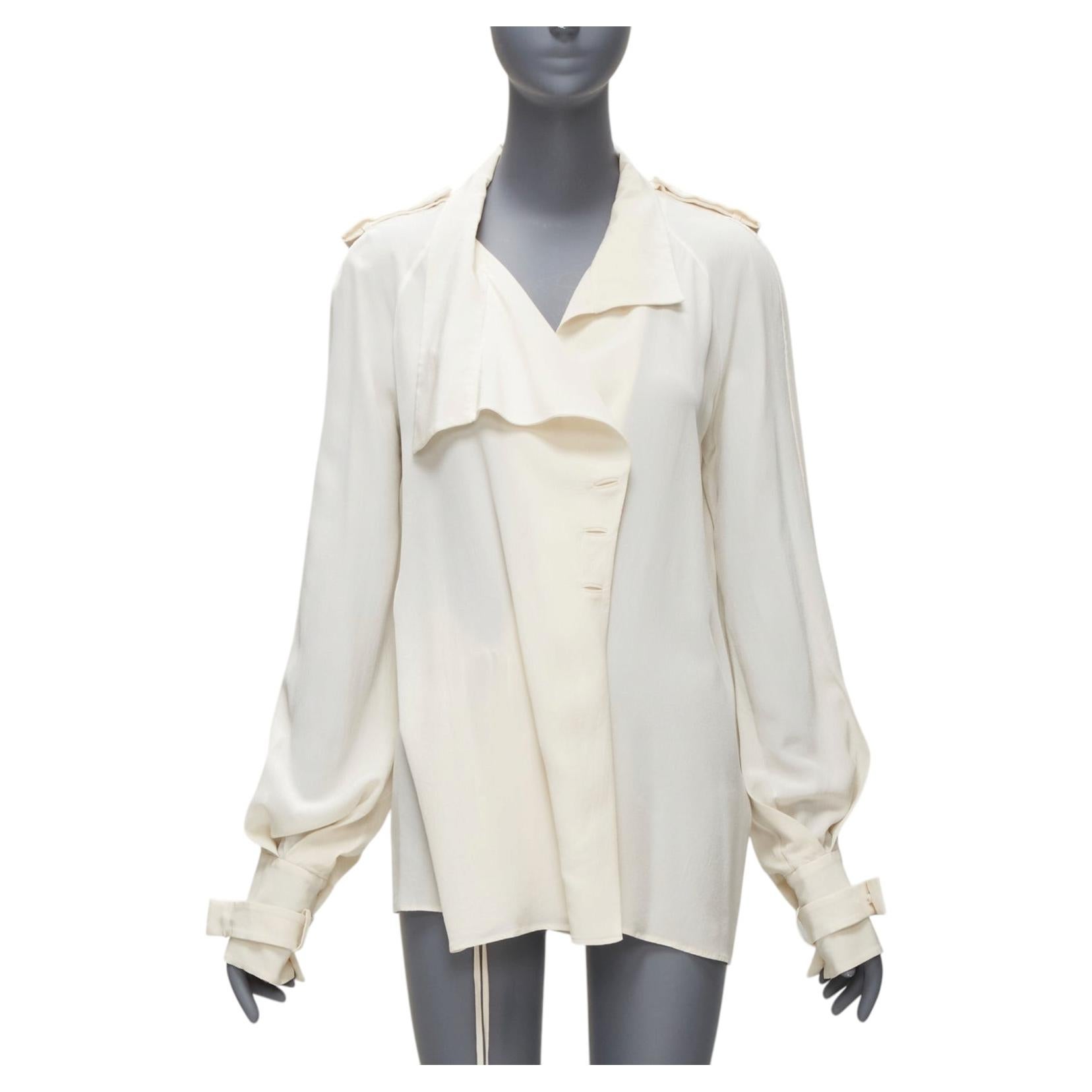 TOM FORD 100% soie ivoire trench veste légère et fluide IT42 M