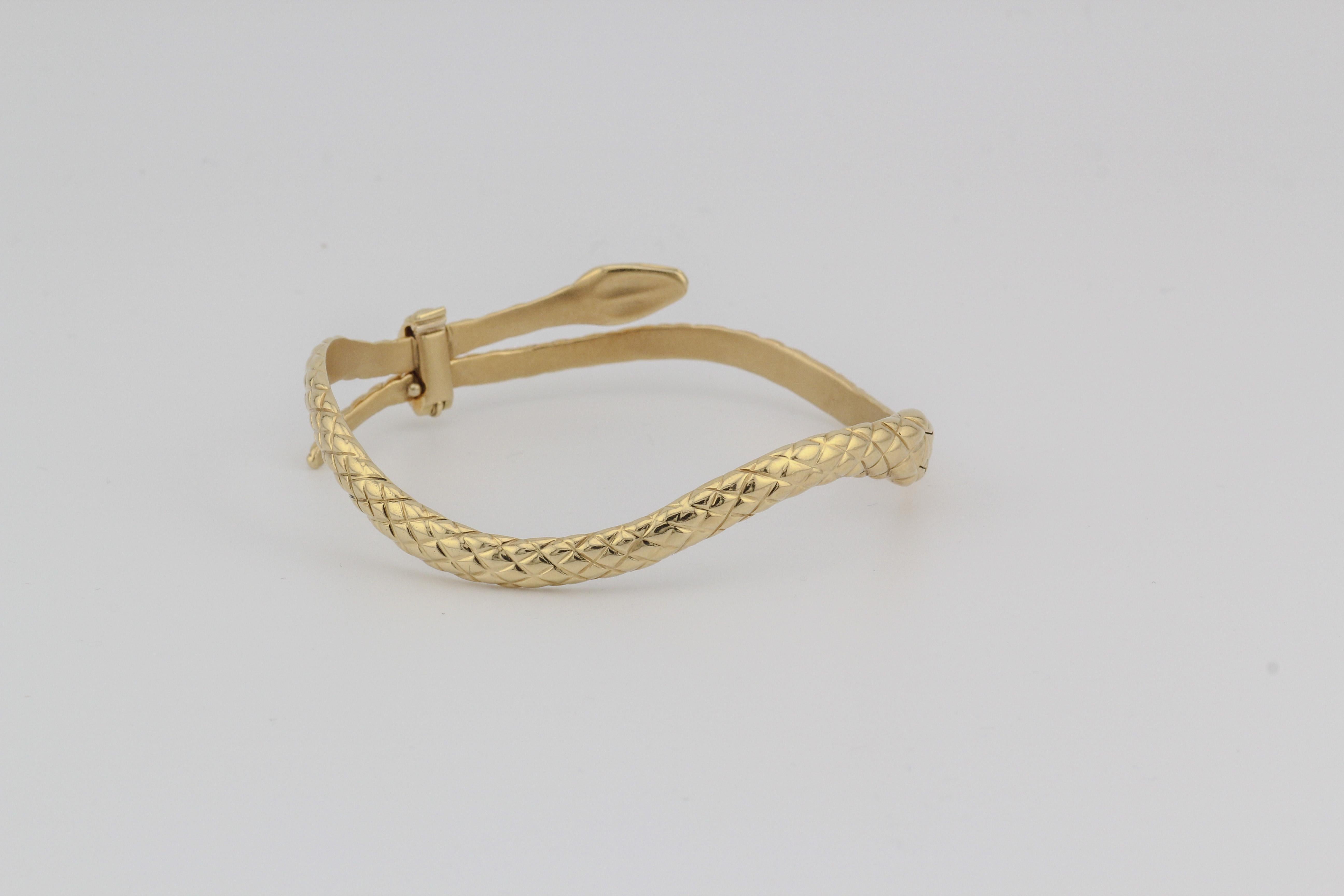 snake gold bangle