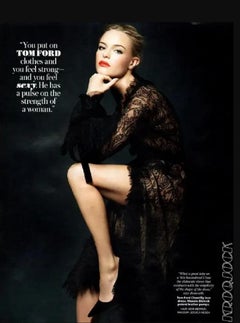 Tom Ford 1st Collection F/W 2011  Black Lace Velvet Sexy Wrap Dress Italian 40