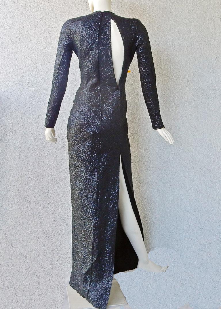 Tom Ford $21.5K Sexy Sleek Black Sequin Gown  Nwt In New Condition In Los Angeles, CA