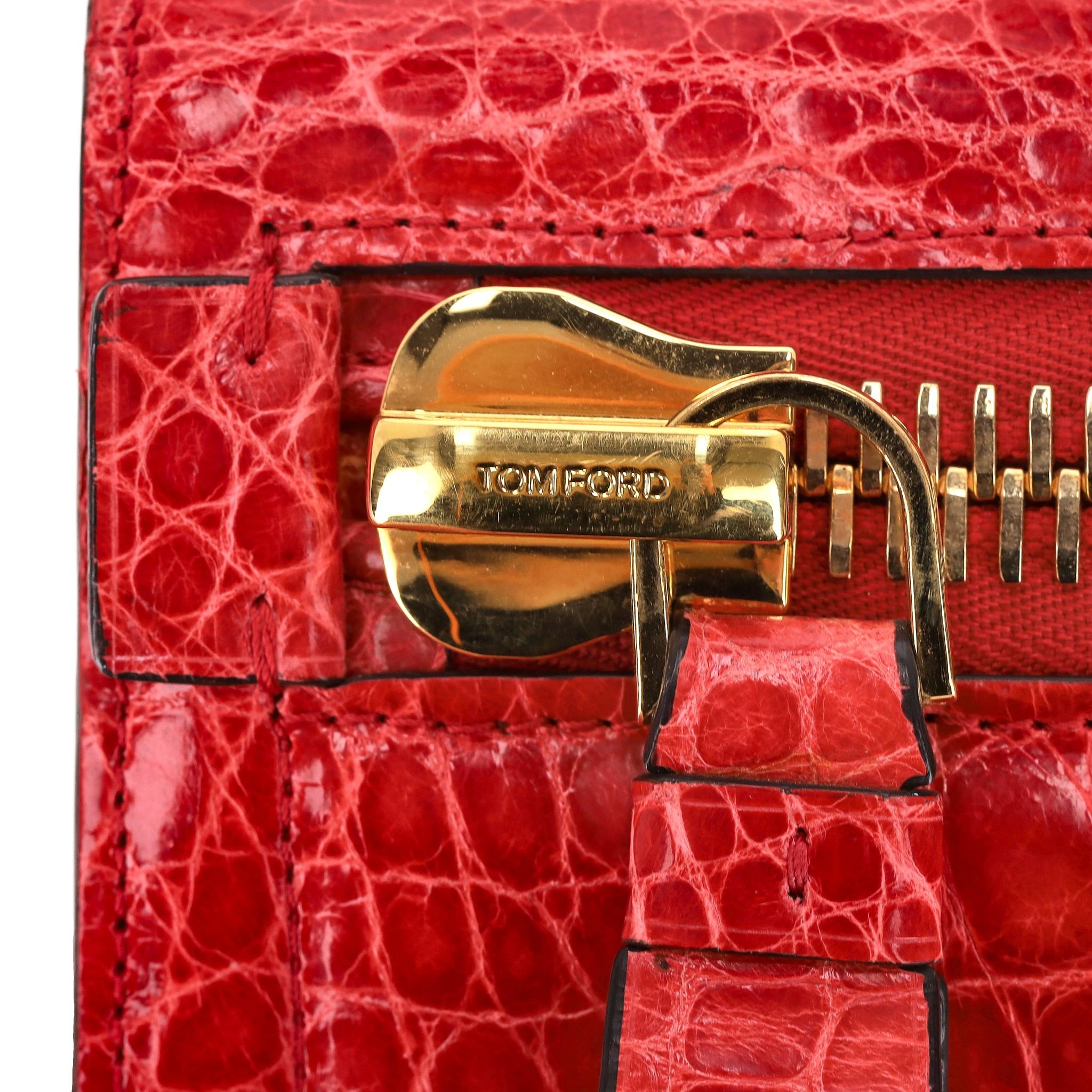Tom Ford Alligator Skin Clutch Bag For Sale 1