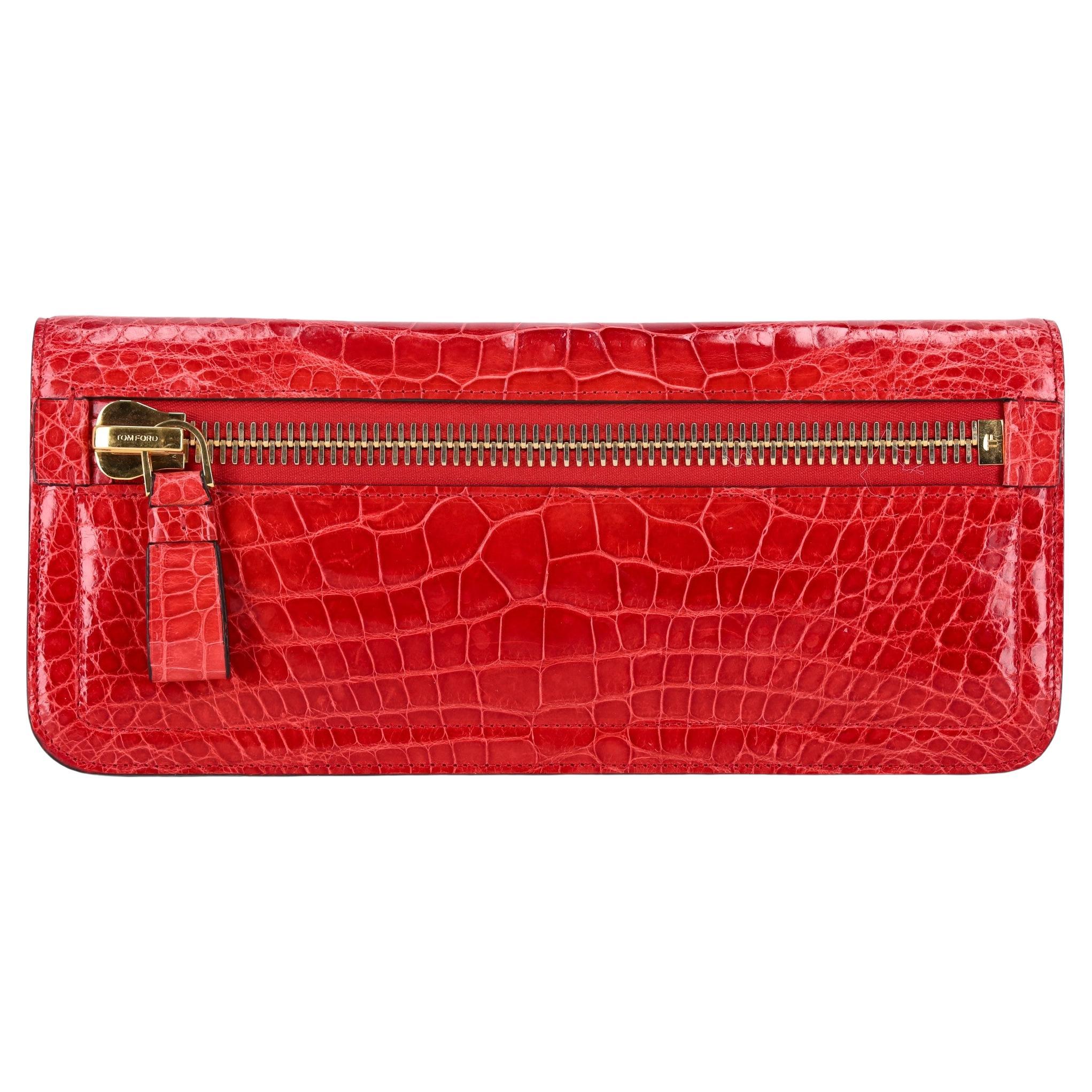 Tom Ford Alligator Skin Clutch Bag For Sale