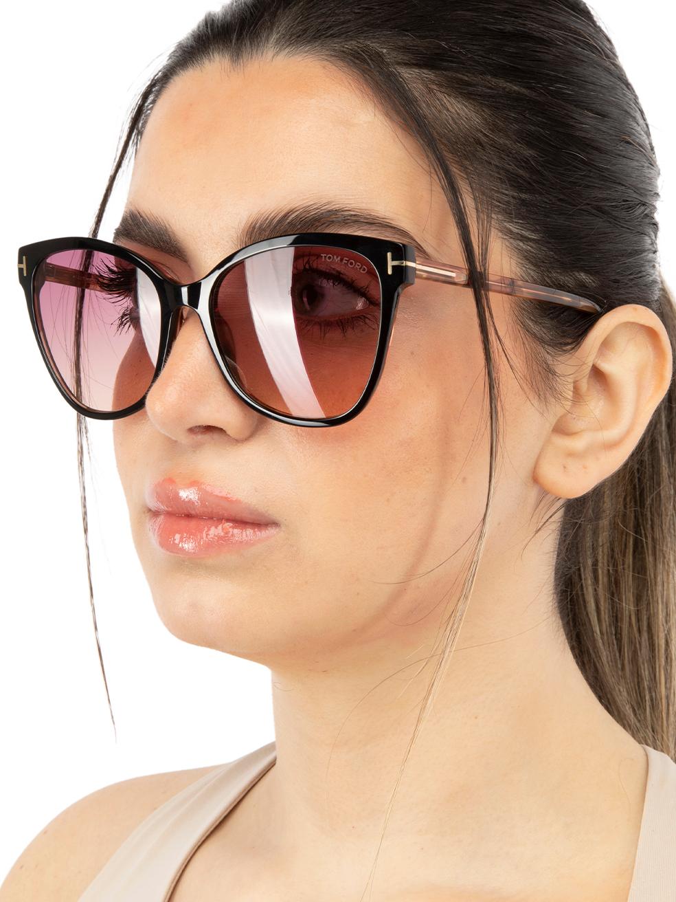 CONDITION is New with tags on this brand new Tom Ford designer item. This item comes with original packaging.
 
 
 
 Details
 
 
 Model: FT0844
 
 Shiny Black/Pink Havana
 
 Acetate
 
 Cat Eye Sunglasses
 
 Pink Gradient Lens
 
 Full-Rim
 
 100% UV