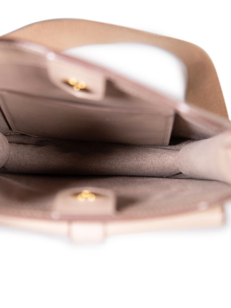 Tom Ford Beige Grain Leather Medium T-Twist Crossbody Bag For Sale 1