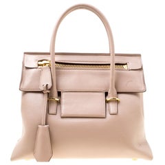 Tom Ford Beige Leather Icon Top Handle Bag