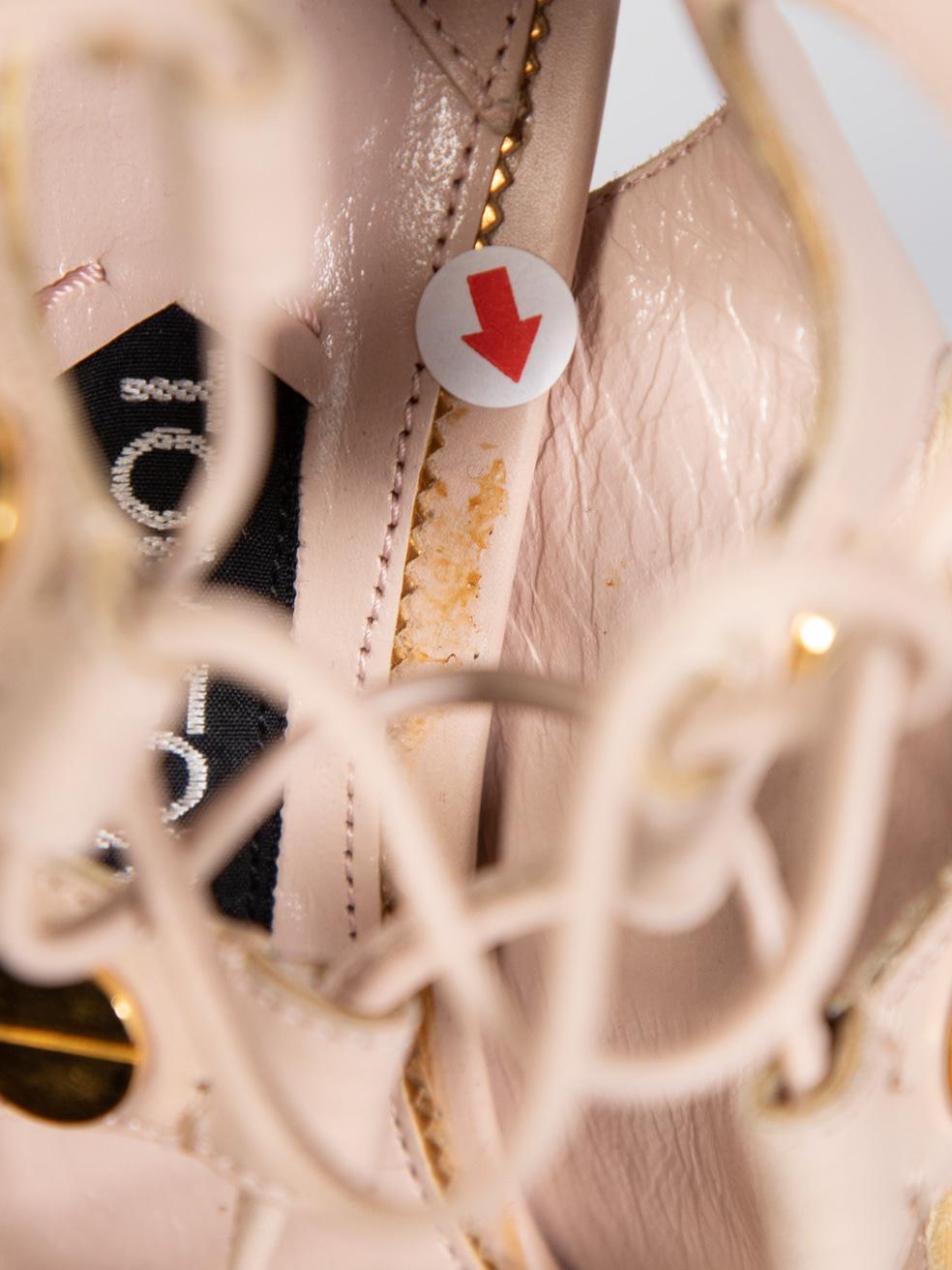 Tom Ford talons à lacets en cuir beige taille IT 38,5 en vente 1