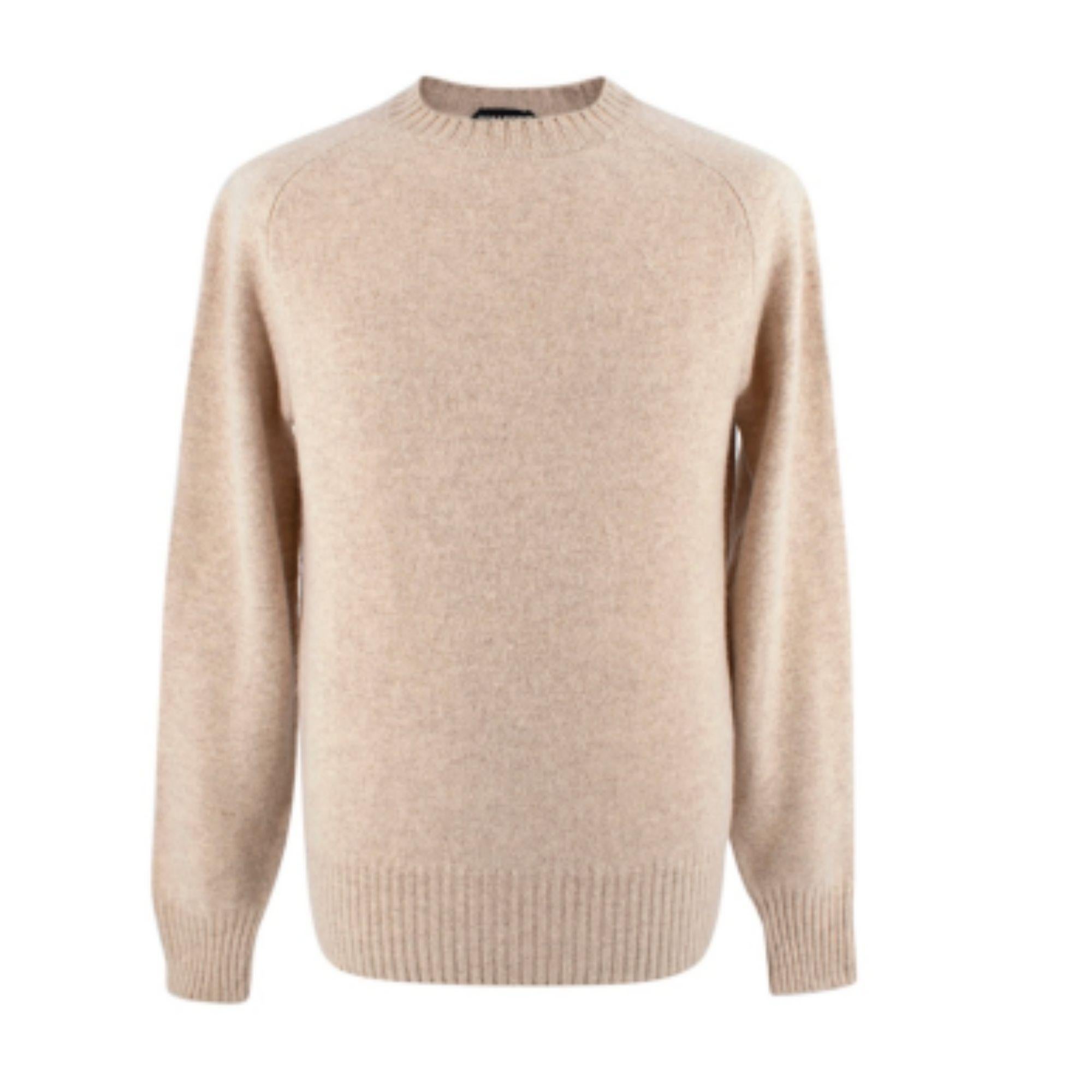 Tom Ford Beige Wool Crew Neck Sweater

- Beige, soft wool Tom Ford crewneck sweater
- Ribbed trim on collar, cuffs and bottom hems

Materials:
100% Wool

Made in Italy 
Dry-clean only

PLEASE NOTE, THESE ITEMS ARE PRE-OWNED AND MAY SHOW SIGNS OF