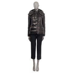 TOM FORD black 2021 SOFT LEATHER QUILTED SHORT PUFFER Jacket 38 XS