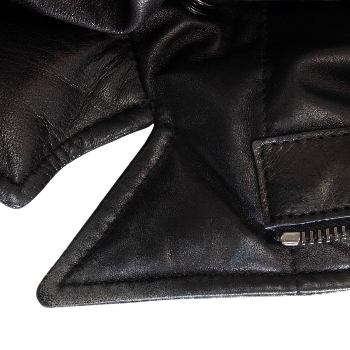 Tom Ford nero 2021 PELLE MORBIDA QUILTED SHORT PUFFER Giacca 38 XS in vendita 3