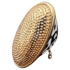 Tom Ford Black and White Enamel Cocktail Ring