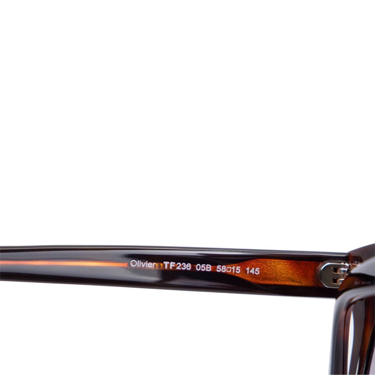 TOM FORD black brown OLIVER Sunglasses TF236 05B Excellent état - En vente à Zürich, CH