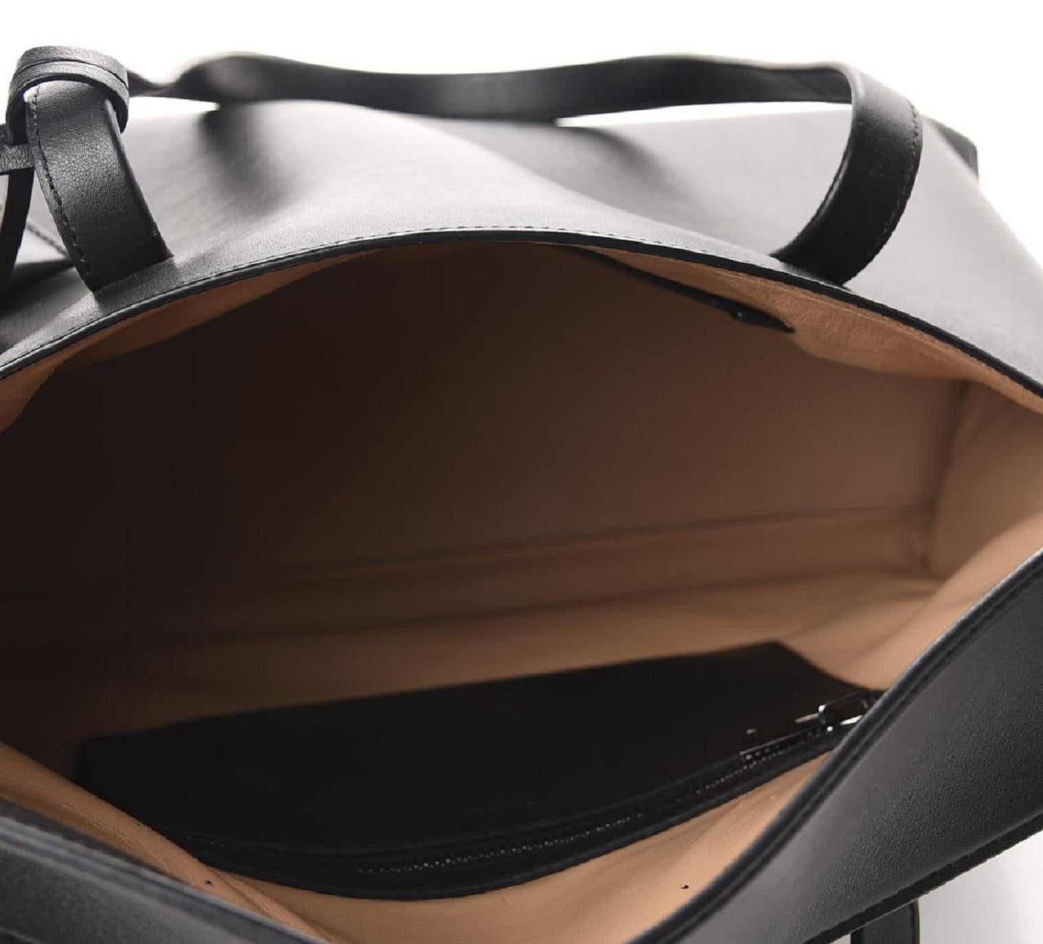 Tom Ford Black Calfskin Leather Serena Flap Tote Bag 3
