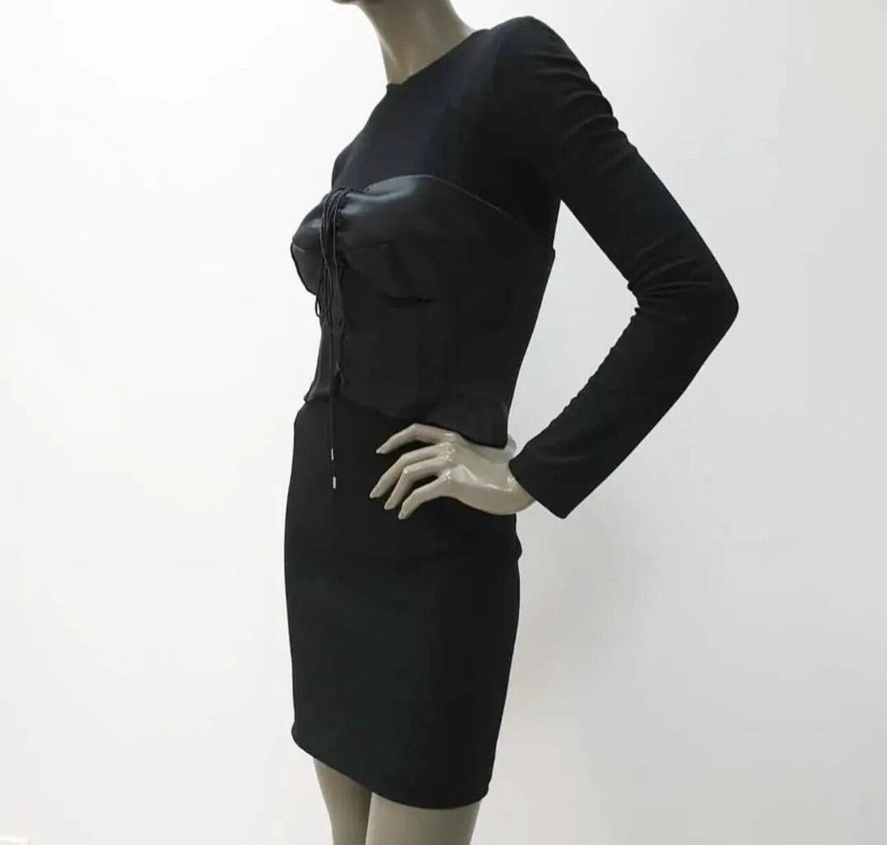Women's Tom Ford Black Corset Mini Night Out Dress Sz.40 For Sale