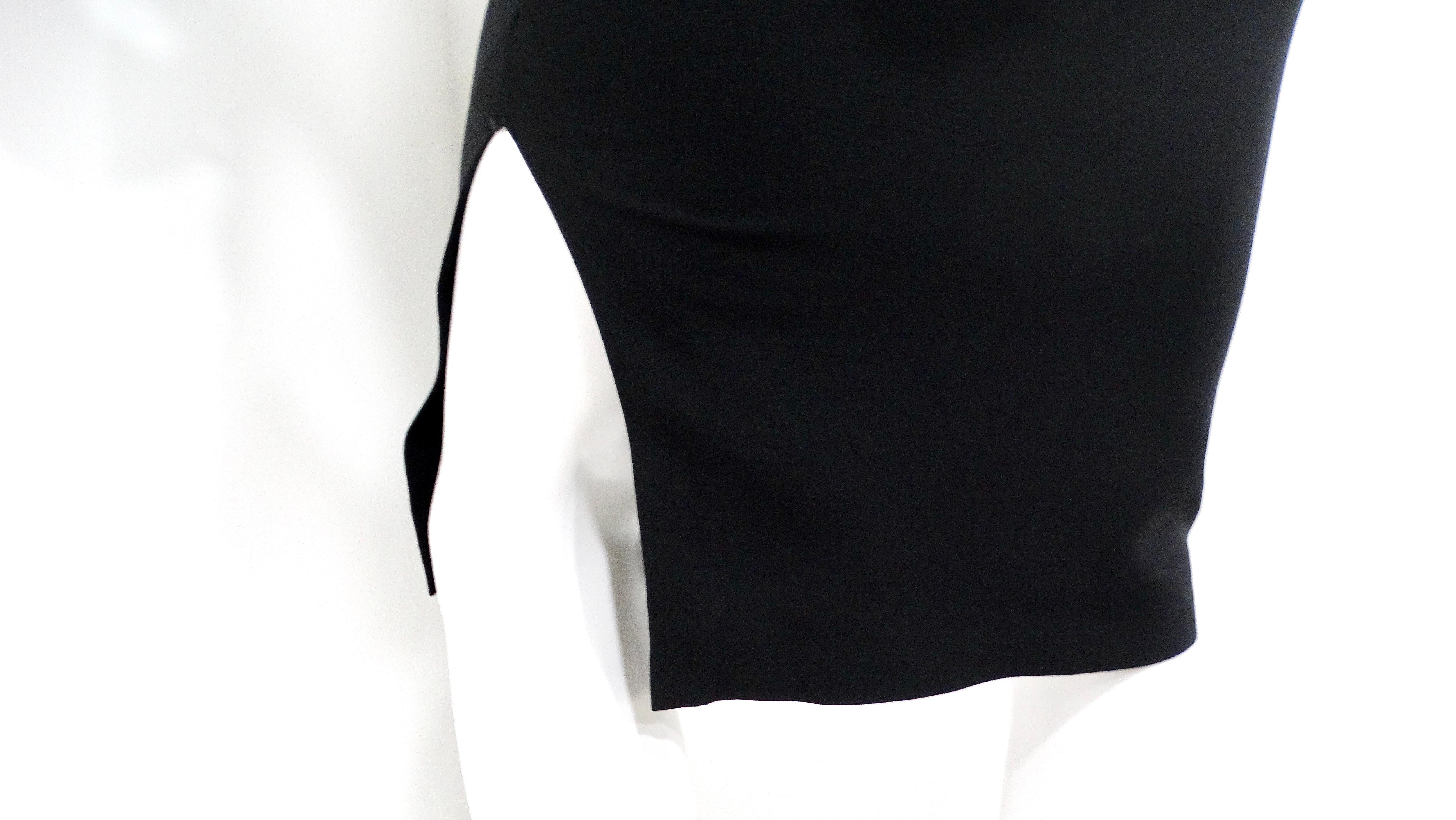 Tom Ford Black Crepe Long-sleeve Blouson Shirtdress in vendita 5