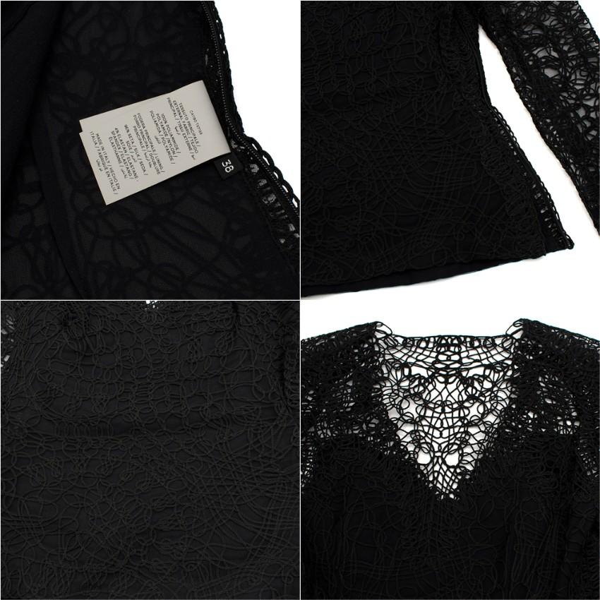 Tom Ford Black Crochet Top & Skirt - Size US 0-2 For Sale 1