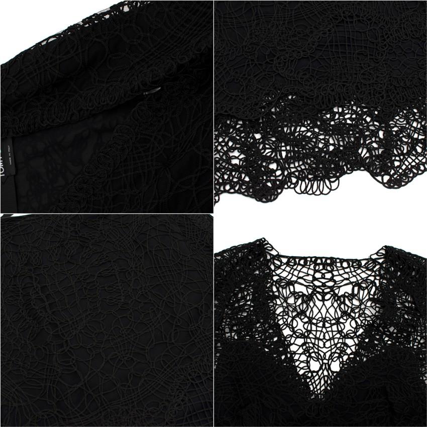 Tom Ford Black Crochet Top & Skirt - Size US 0-2 For Sale 2