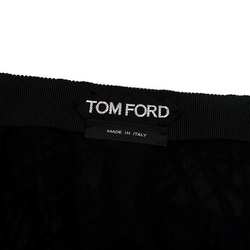 Tom Ford Black Crochet Top & Skirt - Size US 0-2 For Sale 4