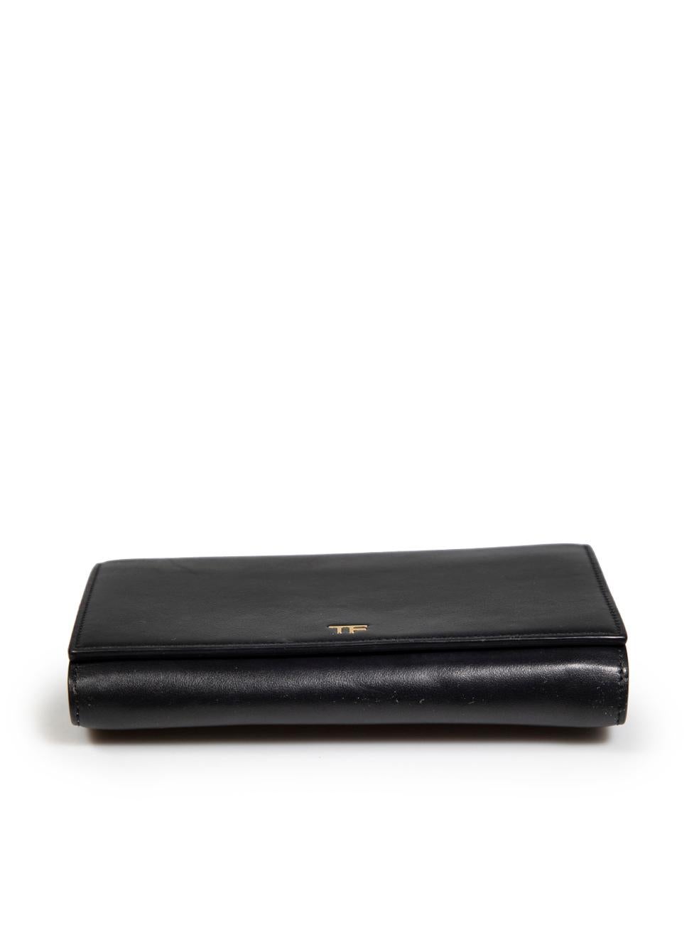 Women's Tom Ford Black Foldover Chained Wallet For Sale