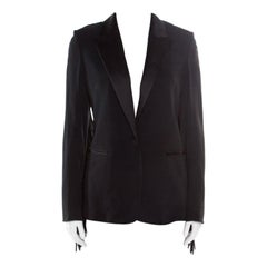 Tom Ford Black Fringed Back Detail Tailored Blazer S