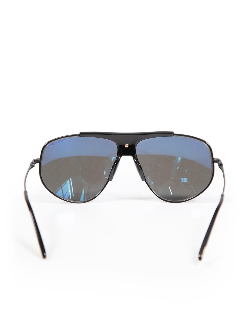 Tom Ford Black FT 0928 Addison Aviator Sunglasses In Excellent Condition For Sale In London, GB