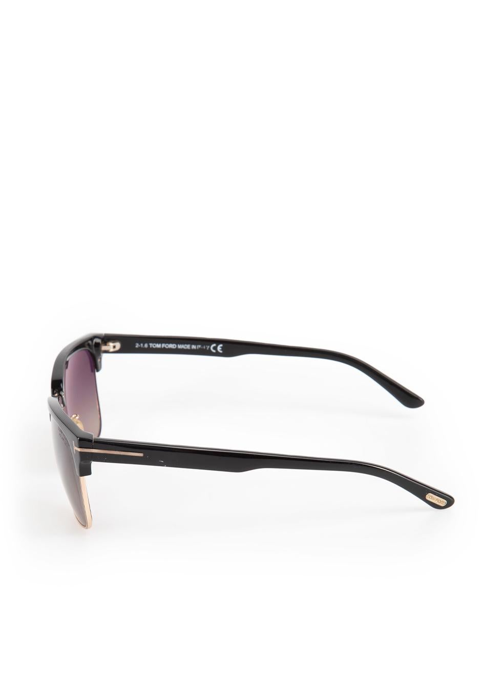 Women's Tom Ford Black Gradient Square Frame Sunglasses For Sale