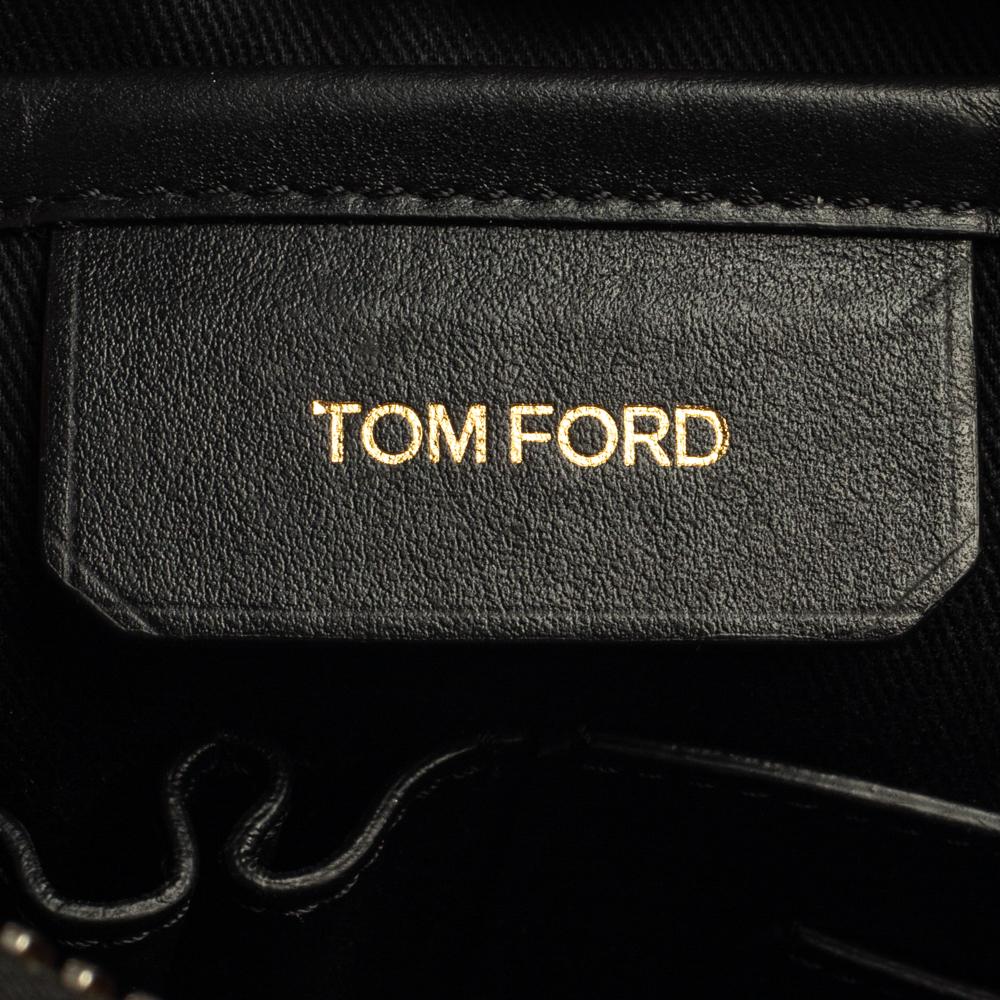 Tom Ford Black Grain Leather Buckley Zip Portfolio 3