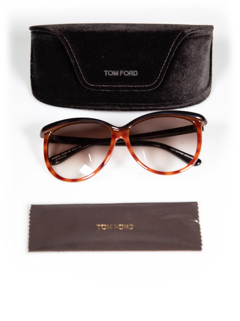 Tom Ford Black Havana Josephine Sunglasses For Sale 4