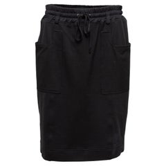 Tom Ford Black Knee-Length Silk Drawstring Skirt