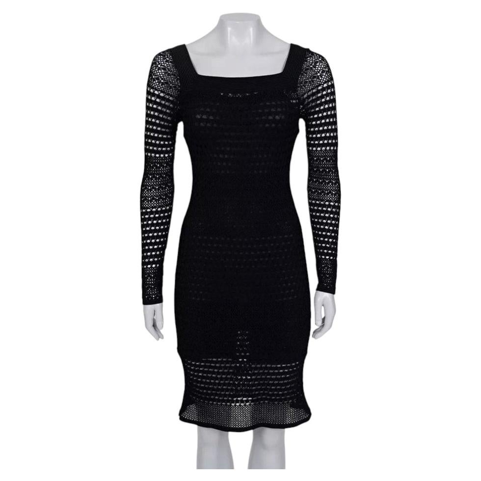 Tom Ford Schwarzes Strickkleid – Größe S
