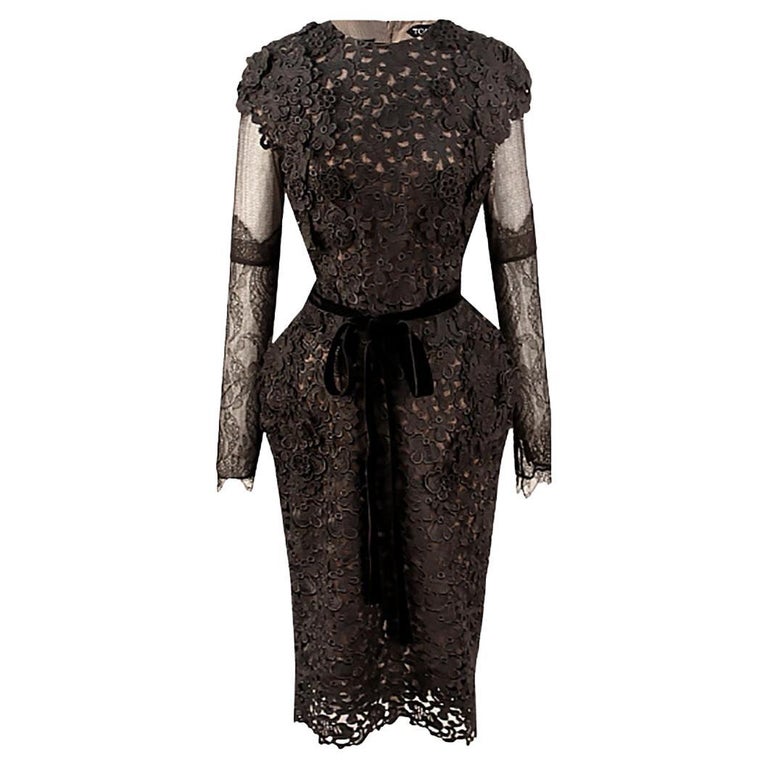 chinese dress ladies Gucci by Tom Ford Black Lace Babydoll Dress, SS 1996 – Trouver